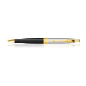 PARKER Aster Shiny Black Gold Trim Ball Pen (Ink Color - Black)