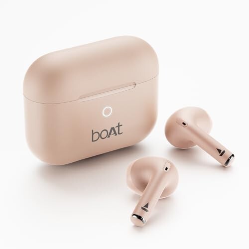 boAt Airdopes Joy v2 True Wireless Earbuds with 35H Playtime & ENx™ Tech (Dusty Rose)