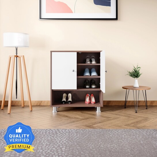 Interio by Godrej Ewa 12-Pairs Engineered Wood Shoe Rack (Brown, ...more