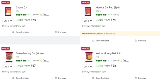 Yellow Moong Dal (Split) (1 kg)