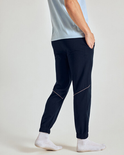 Pepe Jeans Men Solid Navy Blue Track Pants in Size XL