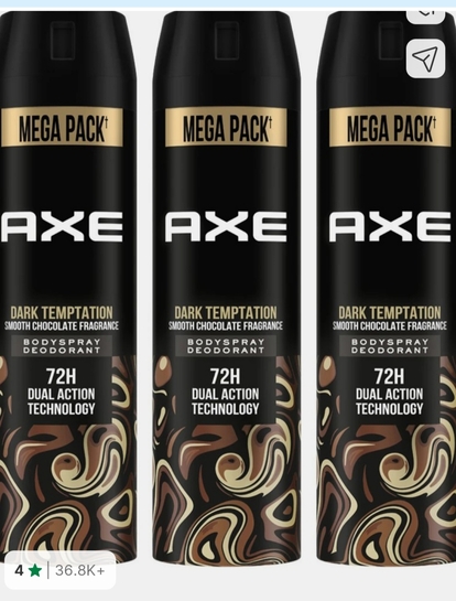 Axe 645ml deo pack of 3 at 217rs