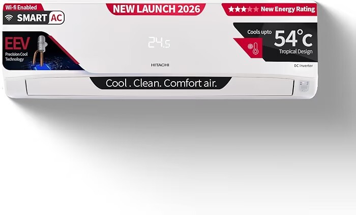 Hitachi 1.5 Ton 3 Star, New star rated, Inverter Split AC