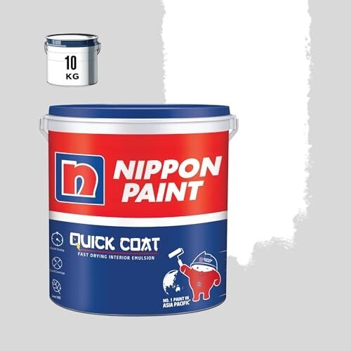 Nippon Paint Quick Coat Interior Emulsion Paint - 10 KG (WHITE)