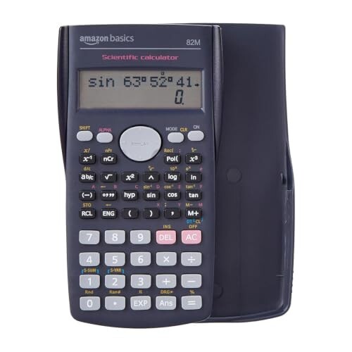 Amazon Basics AB-82MS 240 Functions and 2-Line Display Scientific Calculator 