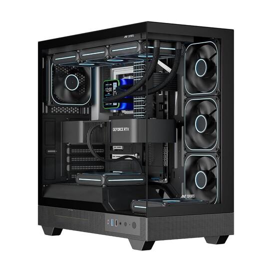 Ant Esports Crystal Neo Mid-Tower Gaming Cabinet - Black