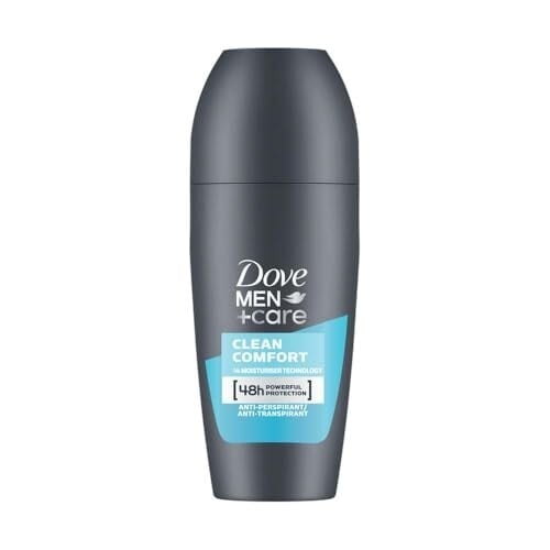 DOVE MEN+CARE CLEAN COMFORT ANTI-PERSPIRANT ROLL ON 50 ML| 48-Hour Protection, Moisturising, Alcohol-free, Clean Scent |
