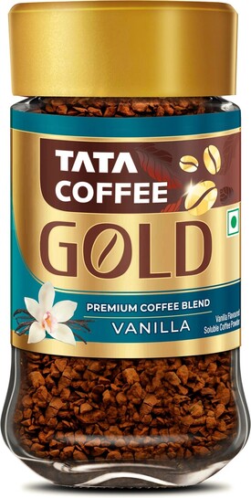 Tata Coffee Gold Premium Blend, Full Bodied Taste & Rich Aroma Instant Coffee (50 g, Vanilla Flavoured)