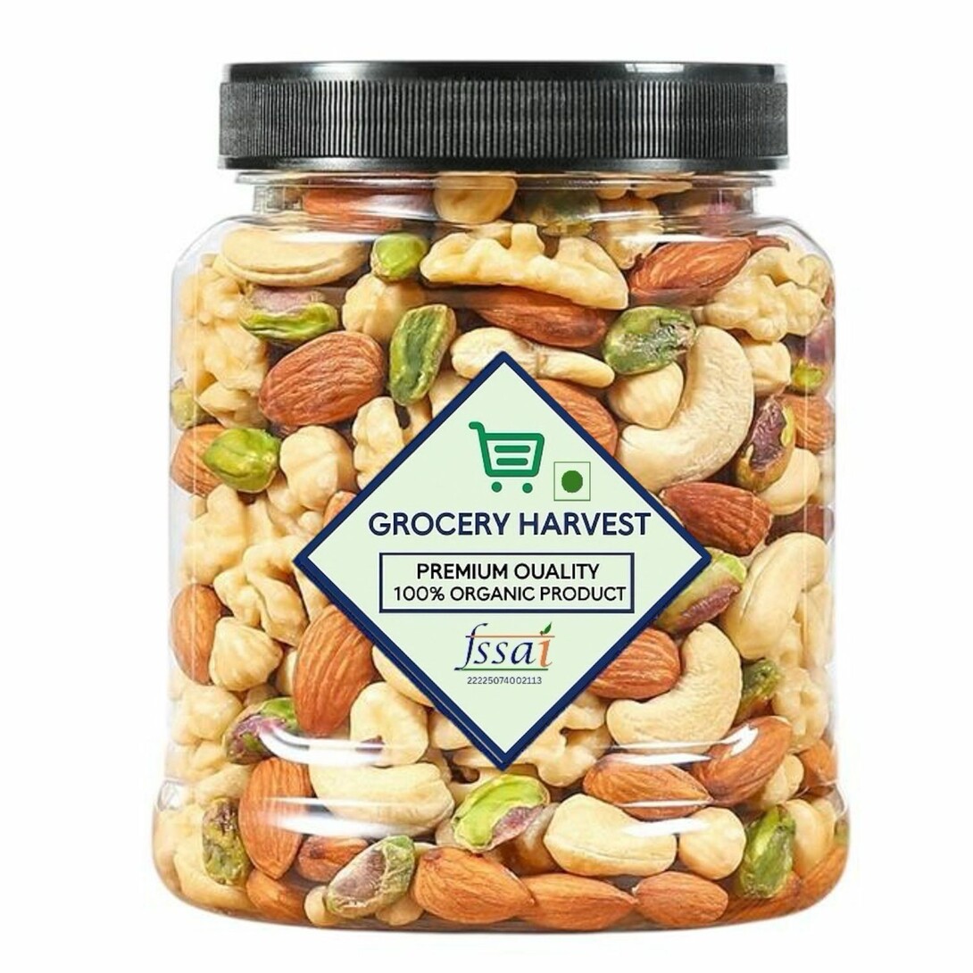 GROCERY HARVEST Smart Healthy Snack Mix Snack Jar Healthy Choice Assorted Seeds & Nuts 1kg