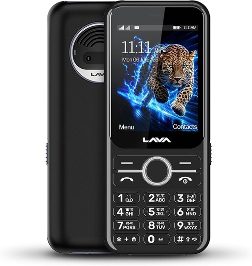 Lava Gem Power + Dual Sim Keypad Phone (2.8" Display, Camera & Fast Charging) | 2575mAh Smart AI Powerful Battery | Wireless FM & Recording | Stereo Speakers | Call Recording (Black Gold)