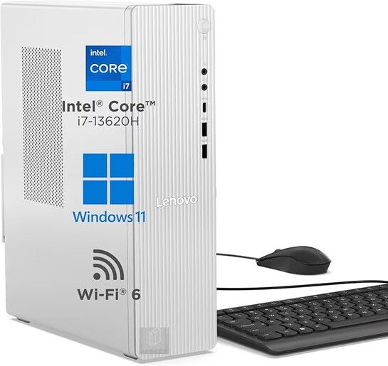 Lenovo IdeaCentre Tower 13th Gen Core i7-13620H (32GB RAM/1TB SSD/Windows 11/WiFi 6/Bluetooth 5.2/USB Calliope Keyboard & Mouse,Black/Grey)