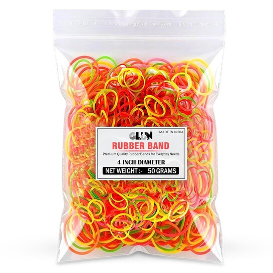 GLUN® Rubber Band 4 Inches 50 Gram For Multipurpose