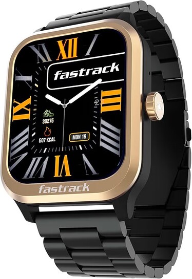 Fastrack Jupiter Retro 1.83" Display Smart Watch with BT Calling (Black & Chrome)