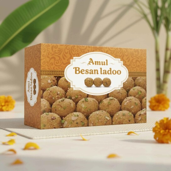 Zepto - Amul Besan Ladoo | Sweet & Tasty