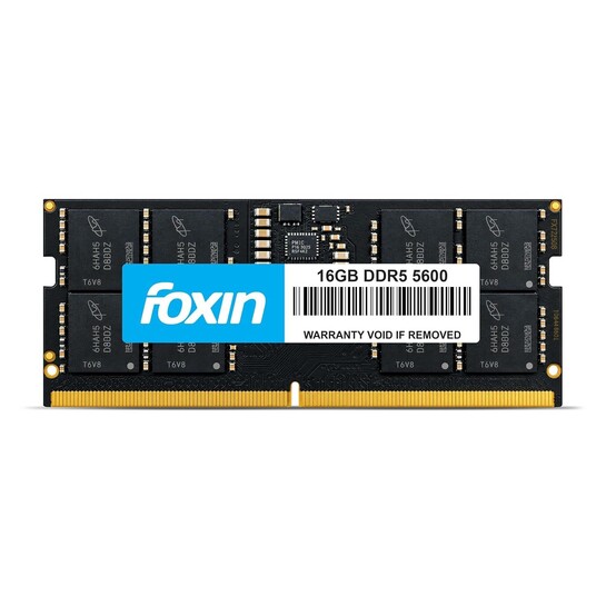 Foxin 16GB DDR5 Laptop RAM 5600MHz | SODIMM - 1.2V Low Voltage | 262-PIN Pin, Intel & AMD Compatible | High-Speed Laptop Memory Upgrade | 5 Years Warranty