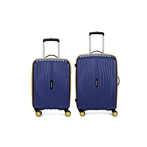 Aristocrat Vortex Plus | Set of 2 Trolley Bag, 55+65 Cm, Small+Medium Hardside Luggage | 8 Wheels, Combination Lock | Polycarbonate | 3 Year International Warranty | Midnight Blue