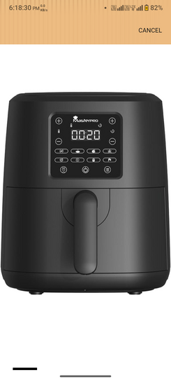 Bergner Masterpro Air Fryer with 1500 Watts, 4 Ltr Capacity, Air Fryer 
