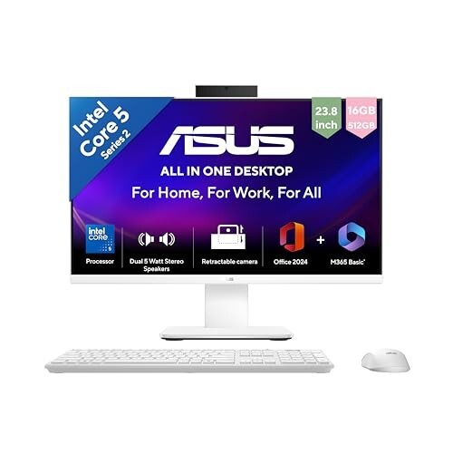 ASUS V440 (2026),i5-14th Gen,Intel Core 5 210H,16GB/512GB,FHD,23.8"(60.45 cm),Win 11,M365 Basic