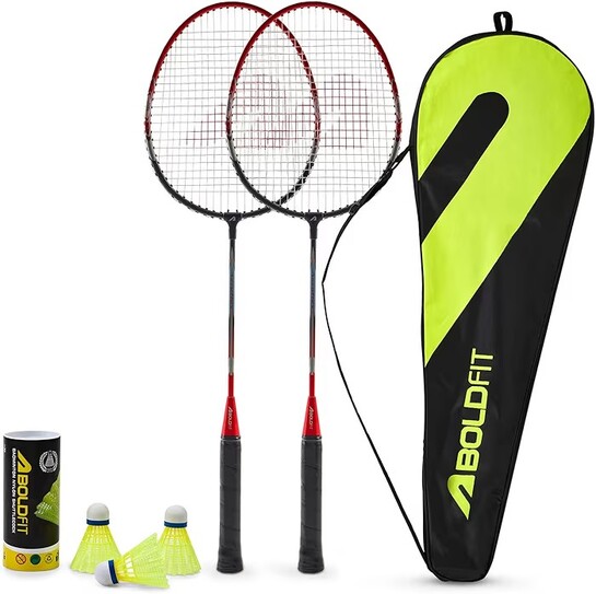 Boldfit Badminton Rackets Aluminium Badminton Racket with Full Cover ...