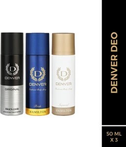 DENVER Black.code Original, Pride & Imperial Nano Deo (50ml x 3) Deodorant Spray  -  For Men