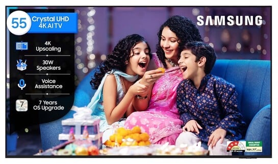 Samsung 55 inch (138cm) Crystal UHD 4K Vision AI 2026 Smart TV