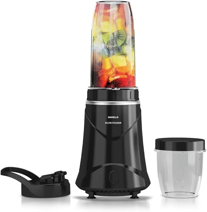 Havells Nutri Power Blender 350 W Mixer Grinder| 1 Speed Switch| Leak Free Sipper Lid| Air Vent Technology