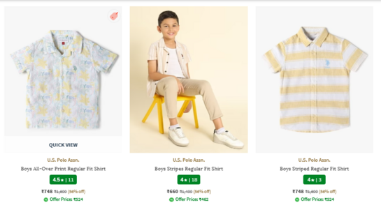 U.S. Polo Assn. Kids Boys All-Over Tropical Print Cuban Collar Short Sleeve Shirt