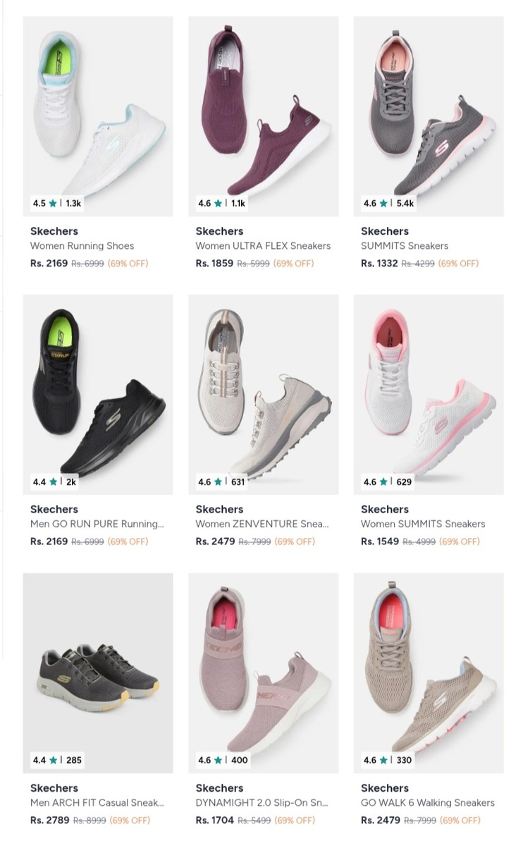 Myntra : Skechers Shoes at upto 69% Discount 