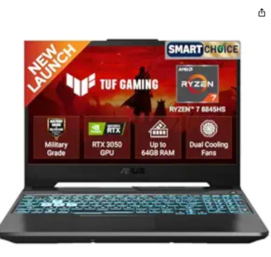 ASUS TUF A15 (2026),Smartchoice,AMD Ryzen 7 8845HS,RTX 3050,16GB RAM