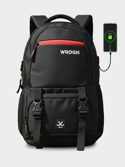 Buy WROGN Unisex Backpack With USB Charging Port 23L - Backpacks for Unisex 23849642 | Myntra