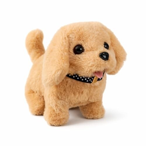 JB'S LAND Walking Brown Dog Toy for Kids | Interactive Talking Puppy with Moving Head, Wagging Tail & Barking Sound | Educational Play Pet Gift