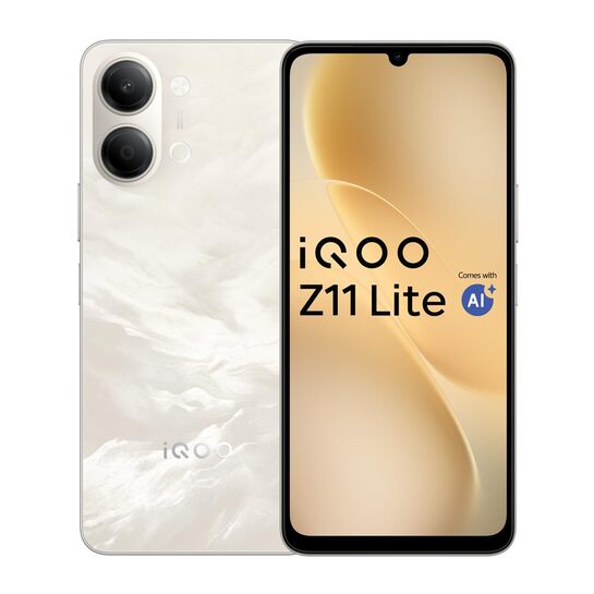 iQOO Z11 Lite 44W 5G (Solar Flame, 4GB RAM, 128GB Storage) | 6500mAh Battery with 44W Fast Charging