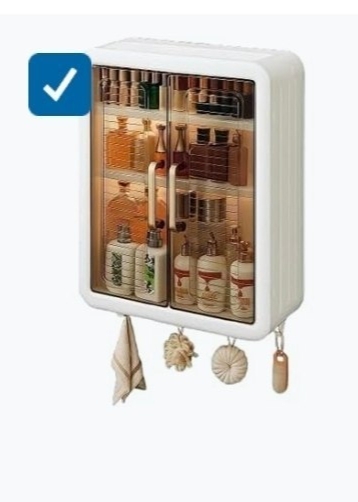 Wall Mounted Bathroom Cabinet with Storage Shelf and Door