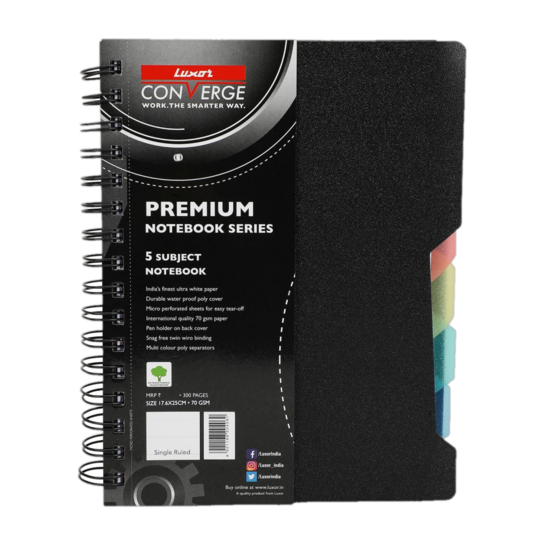 LUXOR Single Ruled A5-300 Regular Notebook Single Ruled 300 Pages...more
