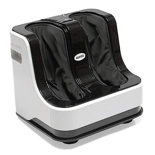 AGARO Relaxing Foot & Calf Massager Machine with Rolling & Kneading Functions for Muscle Relaxation & Improving Blood Circulation, Suitable Home Usage (White).