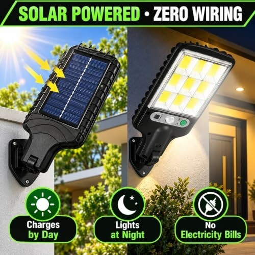 GK ELITE Solar LED Street Light 10000LM IP65 Waterproof Night Illumination