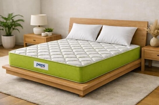Peps Springkoil Ortho Luxe 8 Inch Pocket Spring Latex Mattress (King, 78x72) | Zero Motion Transfer