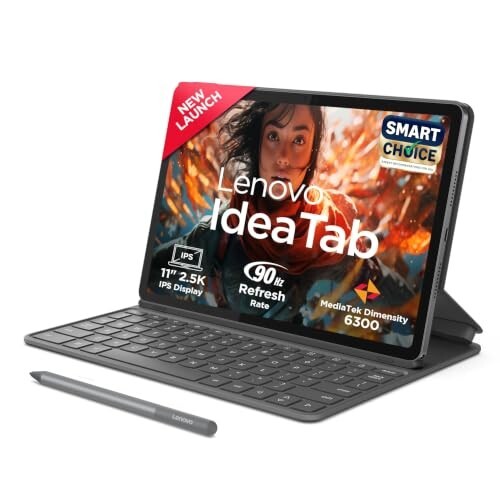 Lenovo Idea Tab (Smartchoice) with Folio Keyboard + Tab Pen | Wi-Fi + 5G | Luna Grey