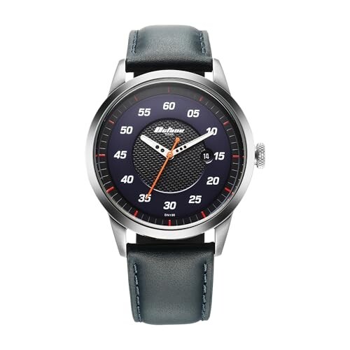 Titan Octane Quartz Analog with Date Black Dial Dark Blue Leather Strap Watch for Men - NT1806SL14