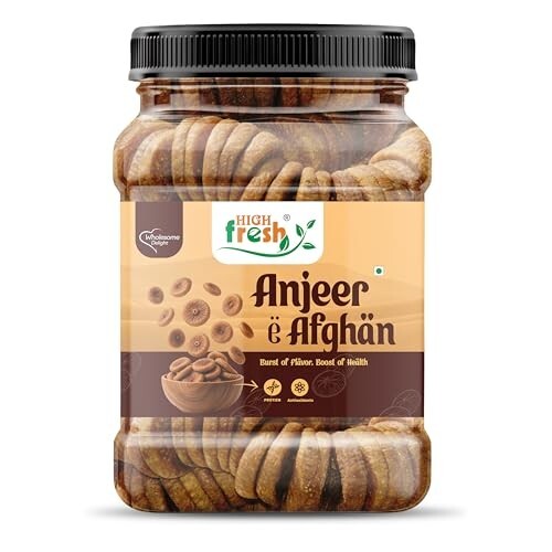 HighFresh Premium Afghani Anjeer 1KG | Soft, Juicy and Naturally Dried Figs Dry Fruits | No Added Sugar | Rich Source Of Fiber | Low in Fat | Healthy Snack