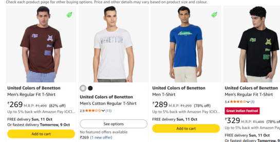 Upto 83% Off On UCB Clothing.