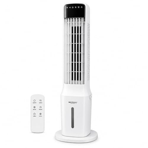 WelTherm 6L Tower Air Cooler with Remote & Touch Panel | Portable Ice ...