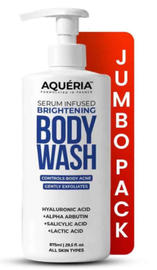 Aqueria 3 in 1 Brightening Body Wash with Hyaluronic Acid Alpha Arbutin 875 ml