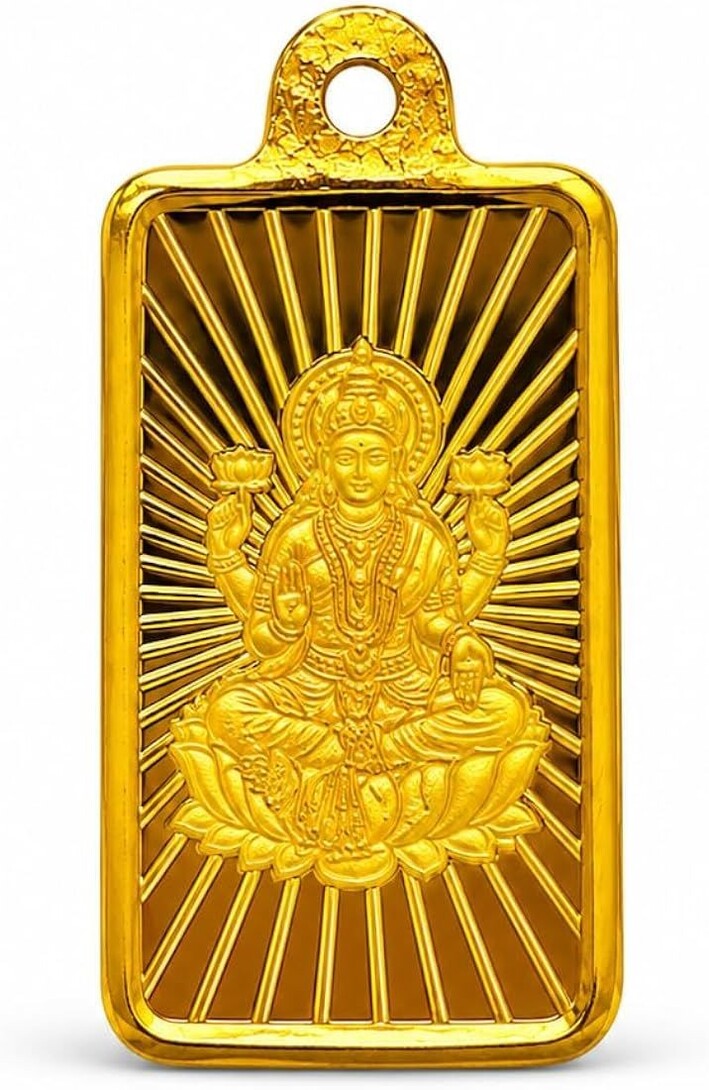 24 Karat (999) Pure 1 g Gold Bar Pendant - Laxmiji