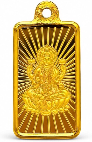 24 Karat (999) Pure 1 g Gold Bar Pendant - Laxmiji