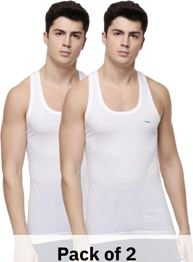 Dollar Pack of 2 Dollar Lehar Men Combed Cotton Round Neck Vest -...more