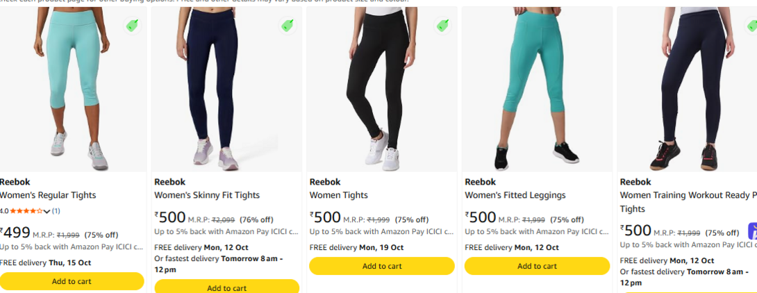 Flat 70% off Reebok Women's High-Waist 3/4 Capri Tights