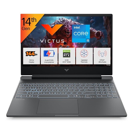 HP Victus,13th Gen Intel core i7-13650HX, 6GB RTX 4050, 24GB DDR5(Upgradeable), 512GB SSD