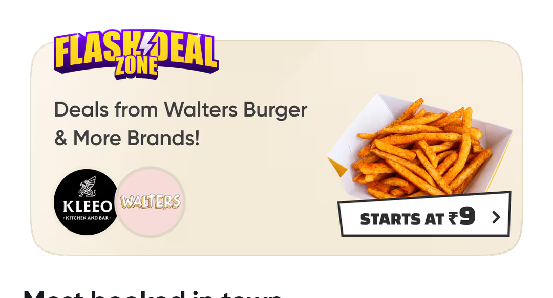 Swiggy Dineout - Flash Deal Zone(Starting Rs 9)- Jeera Rice, Dal Tadka & Butter Roti @9 (Pune)