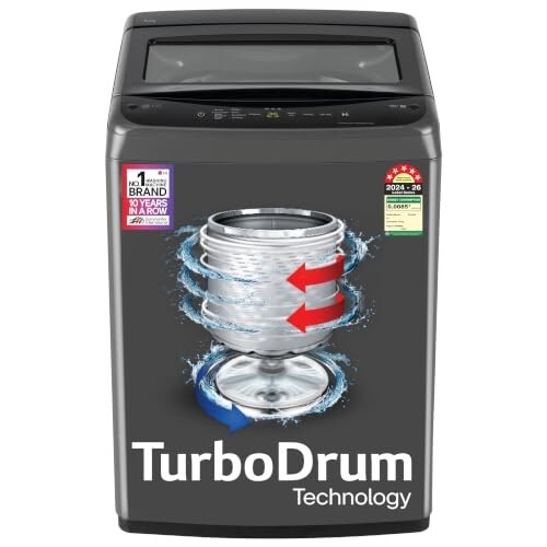 LG 8 Kg 5 Star Smart Inverter Technology Fully Automatic Top Load Washing Machine (T80VBMB4Z, Turbodrum)